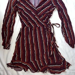 Long Sleeve Wrap Dress